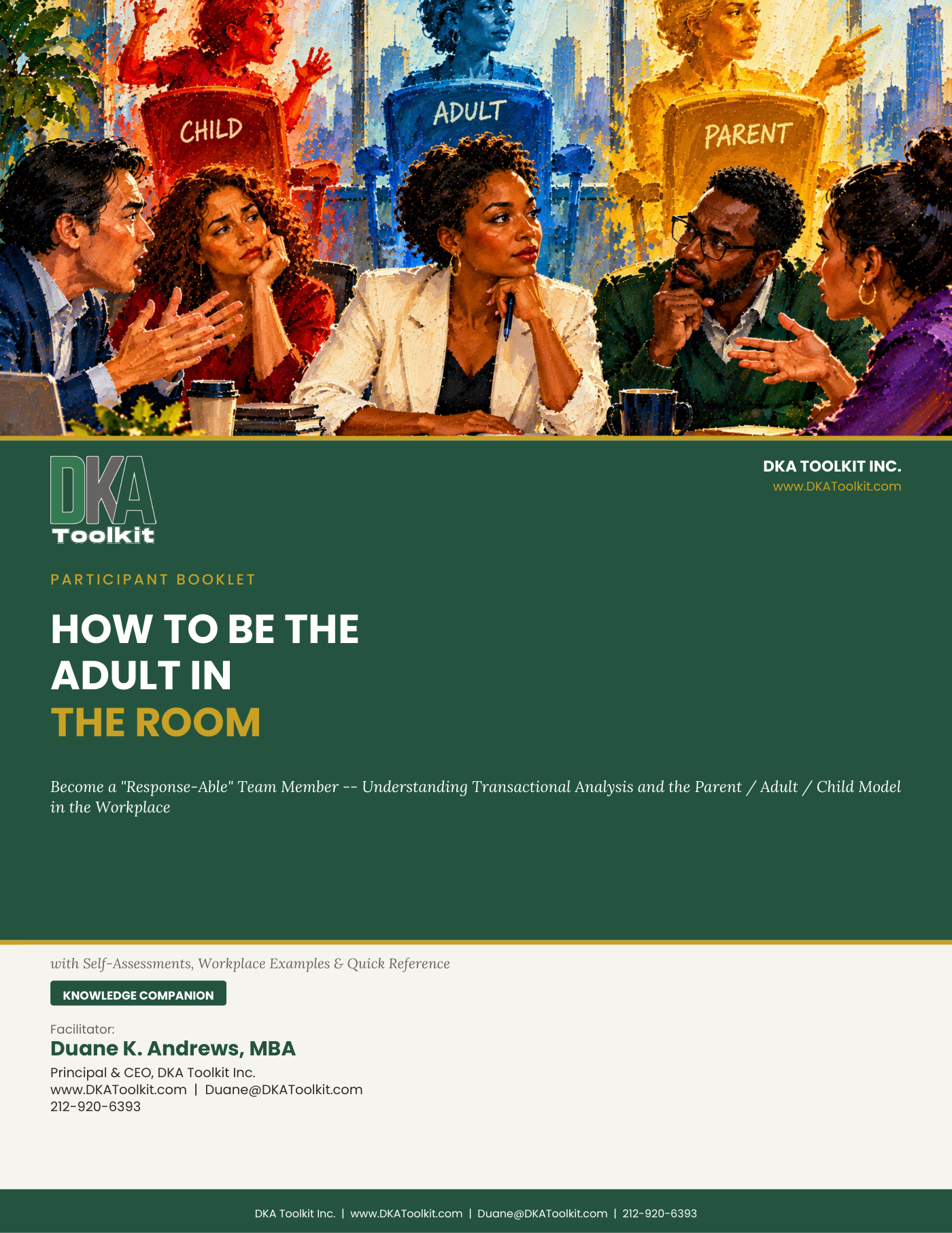How to Be the Adult in the Room Participant Booklet