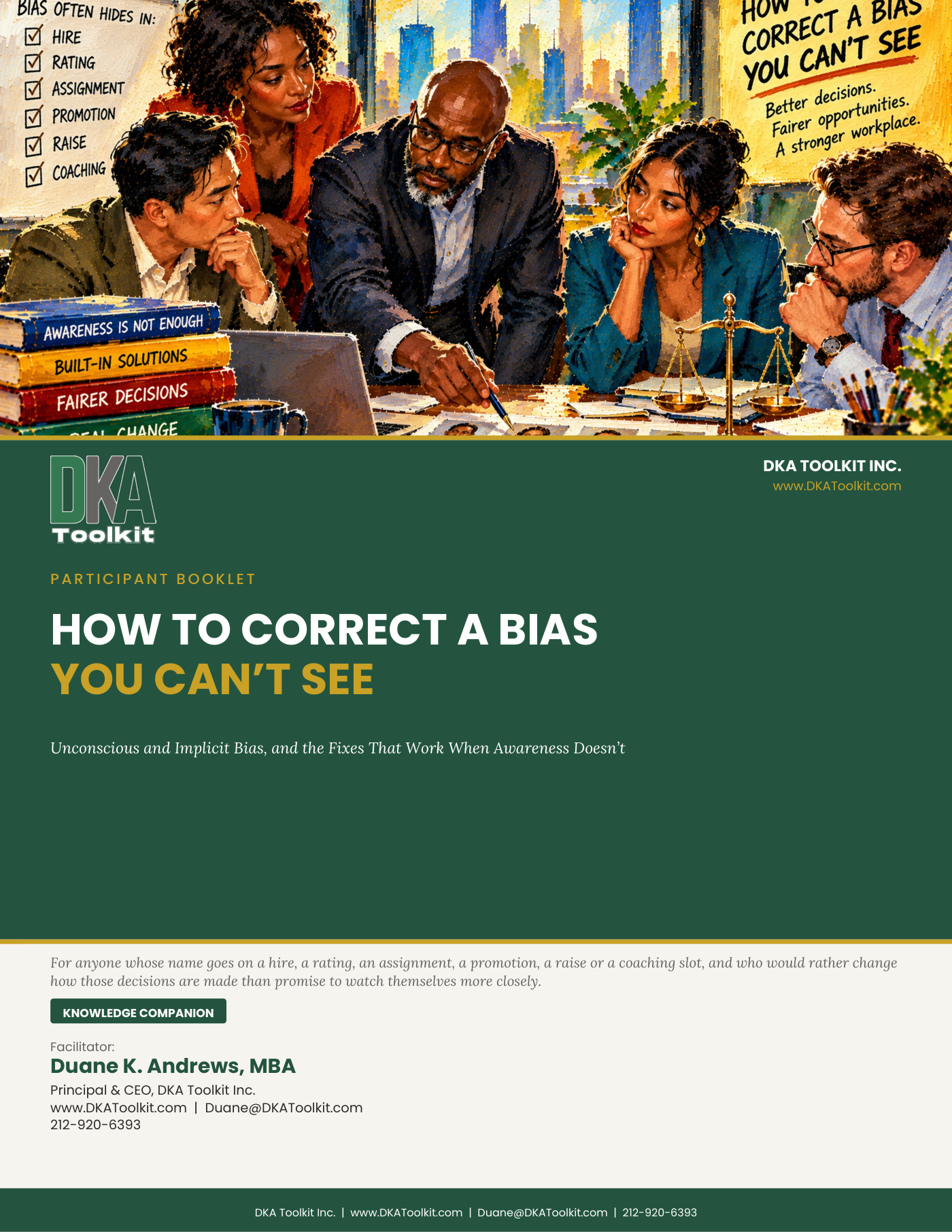 How to Correct a Bias You Can't See Participant Booklet