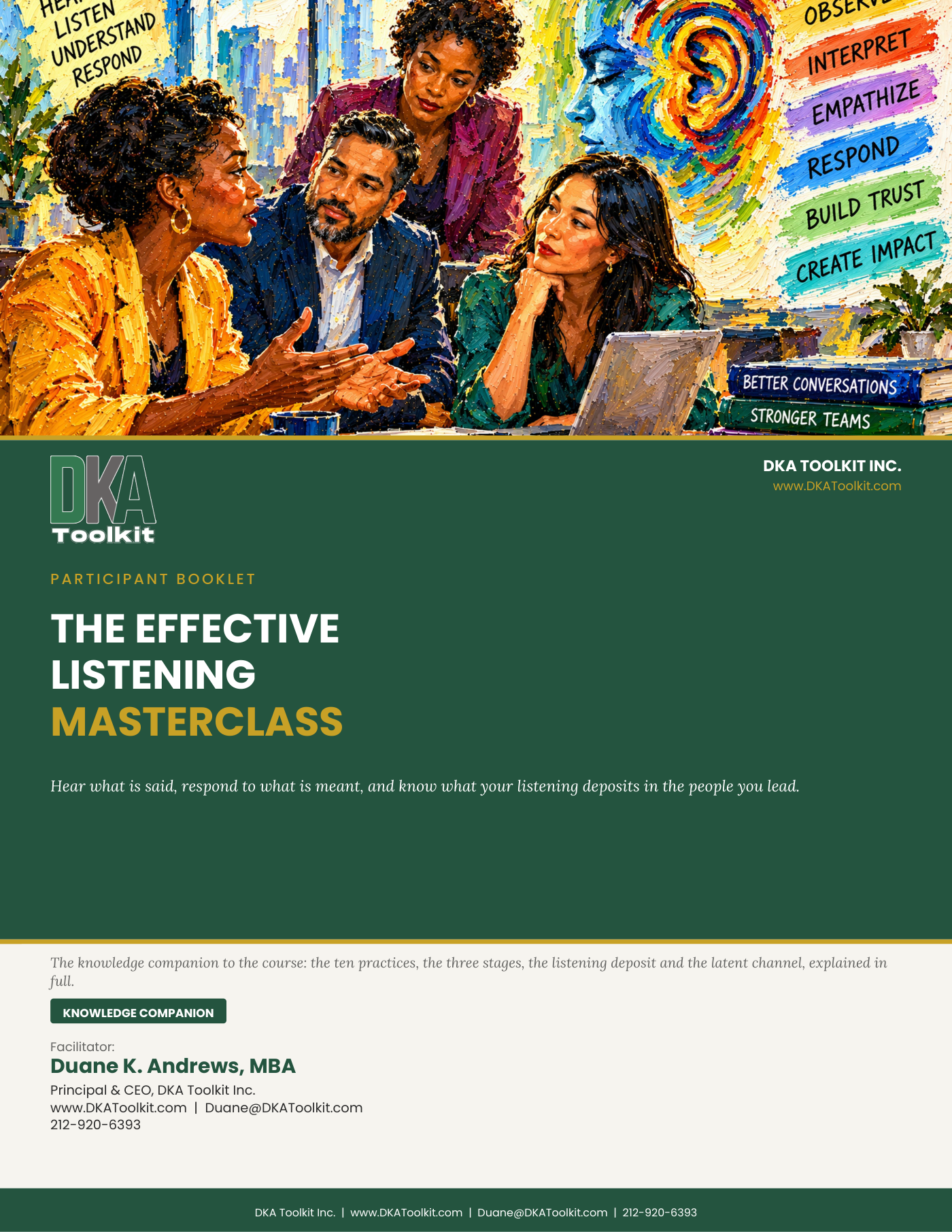 The Effective Listening Masterclass Participant Booklet