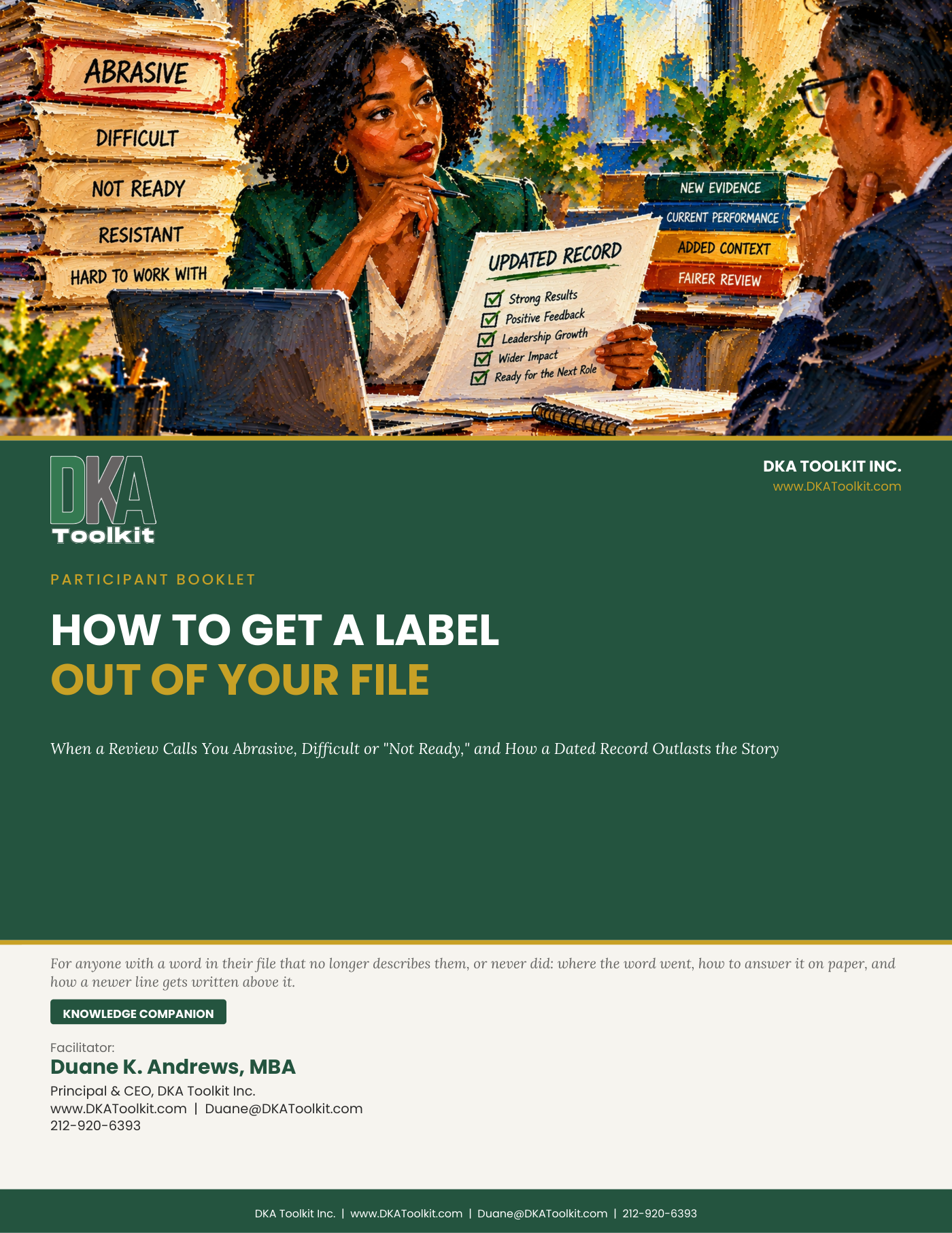 How to Get a Label Out of Your File Participant Booklet