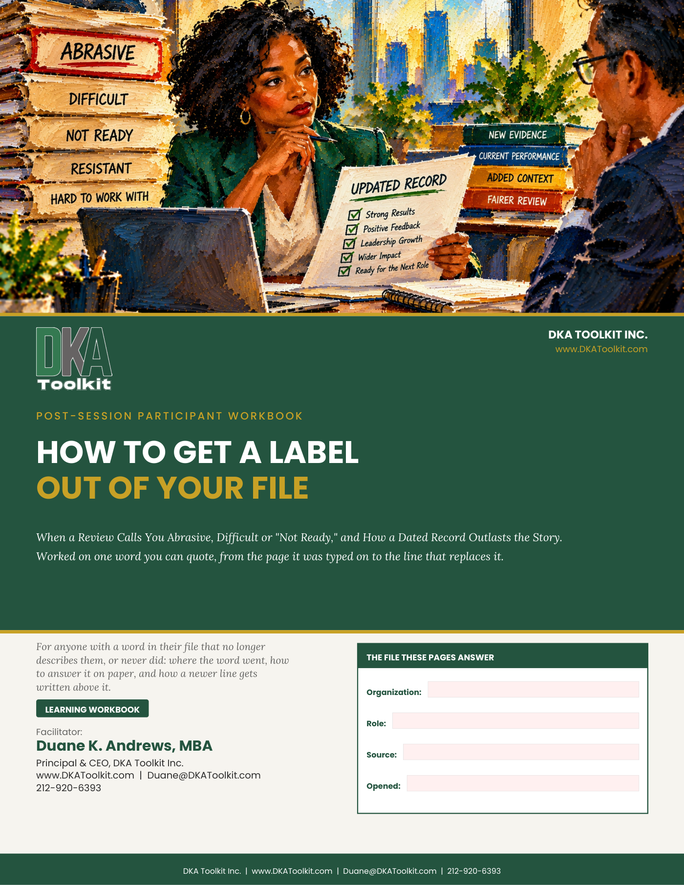 How to Get a Label Out of Your File Workbook (Fillable PDF)