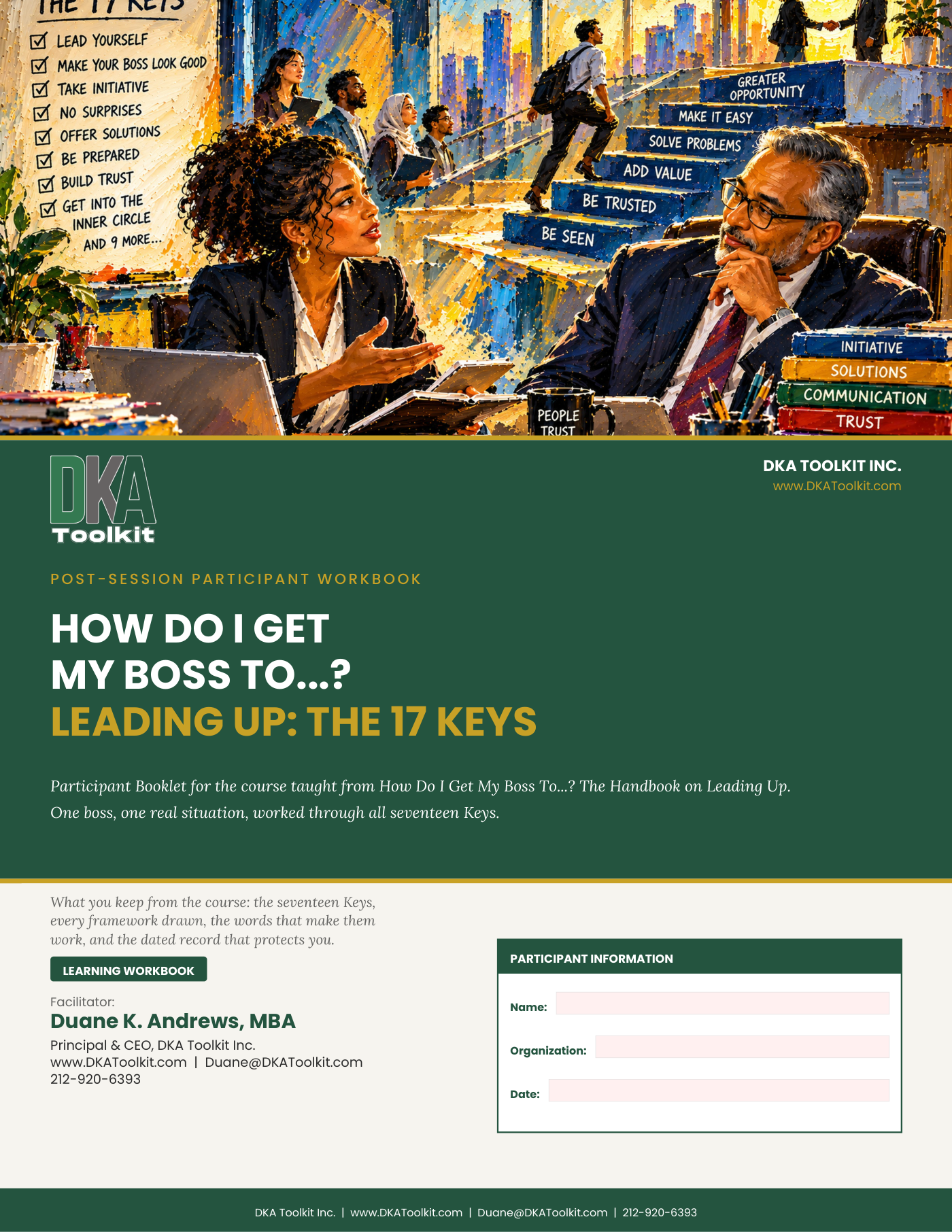 How Do I Get My Boss To...? Workbook (Fillable PDF)