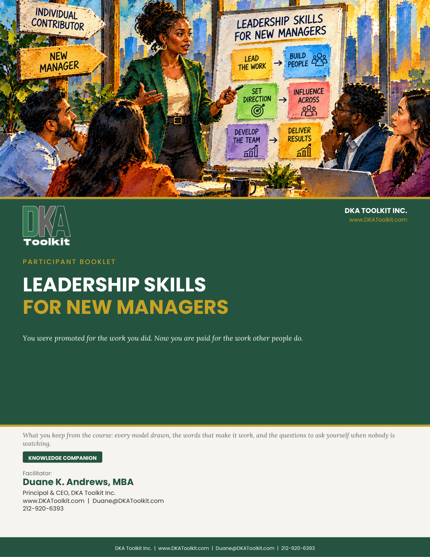 Leadership Skills for New Managers Participant Booklet