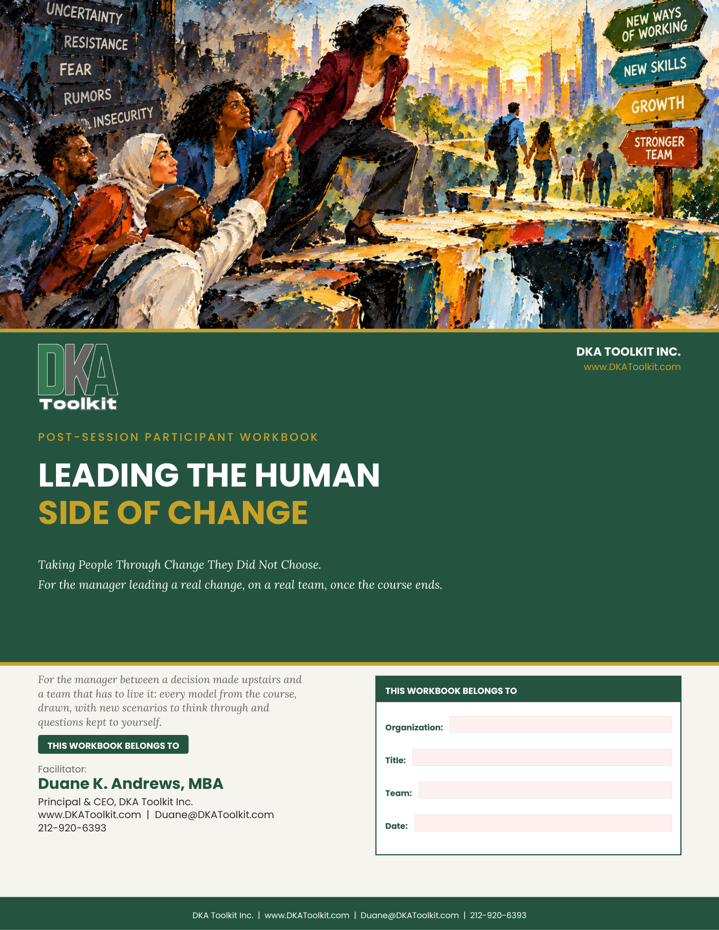 Leading the Human Side of Change Workbook (Fillable PDF)