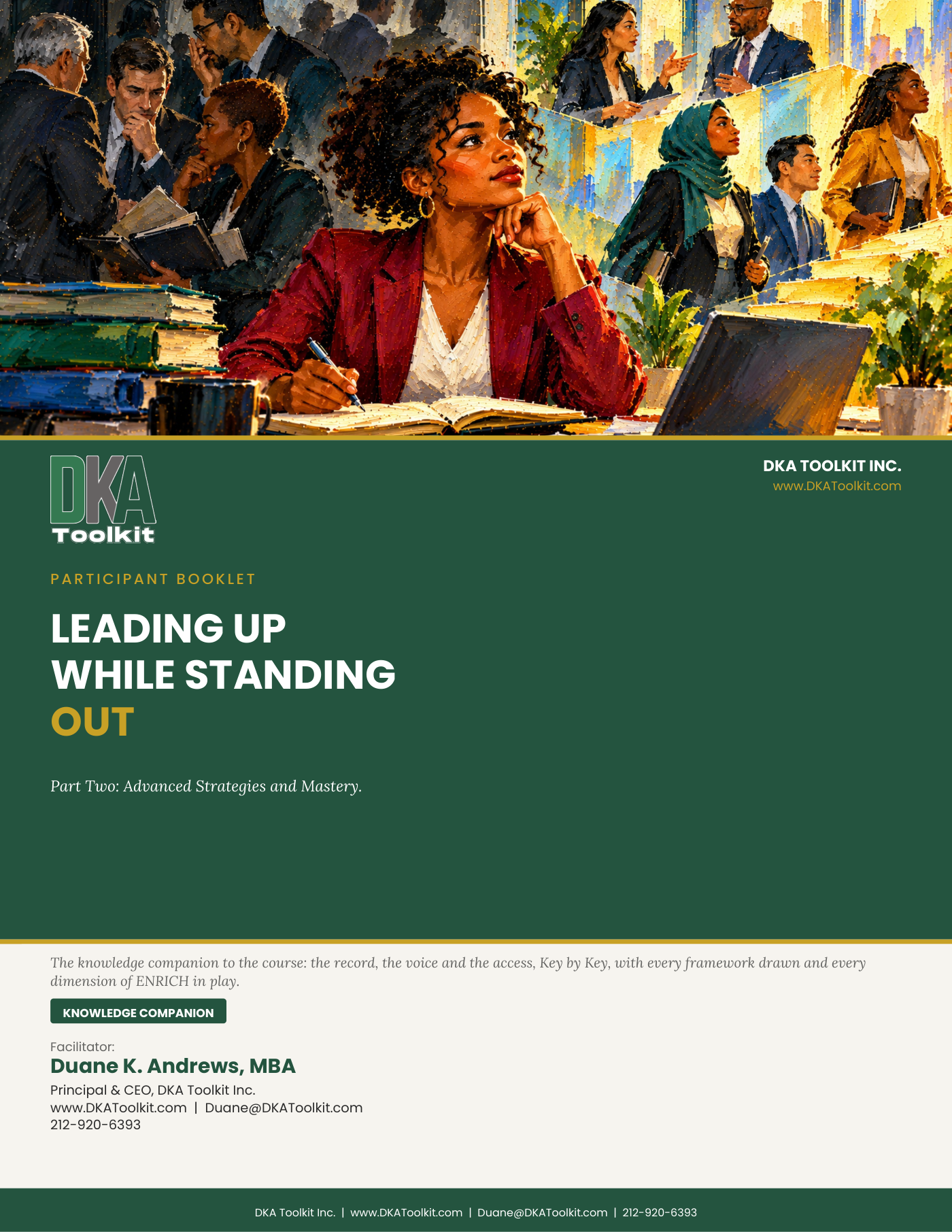 Leading Up While Standing Out, Part Two Participant Booklet