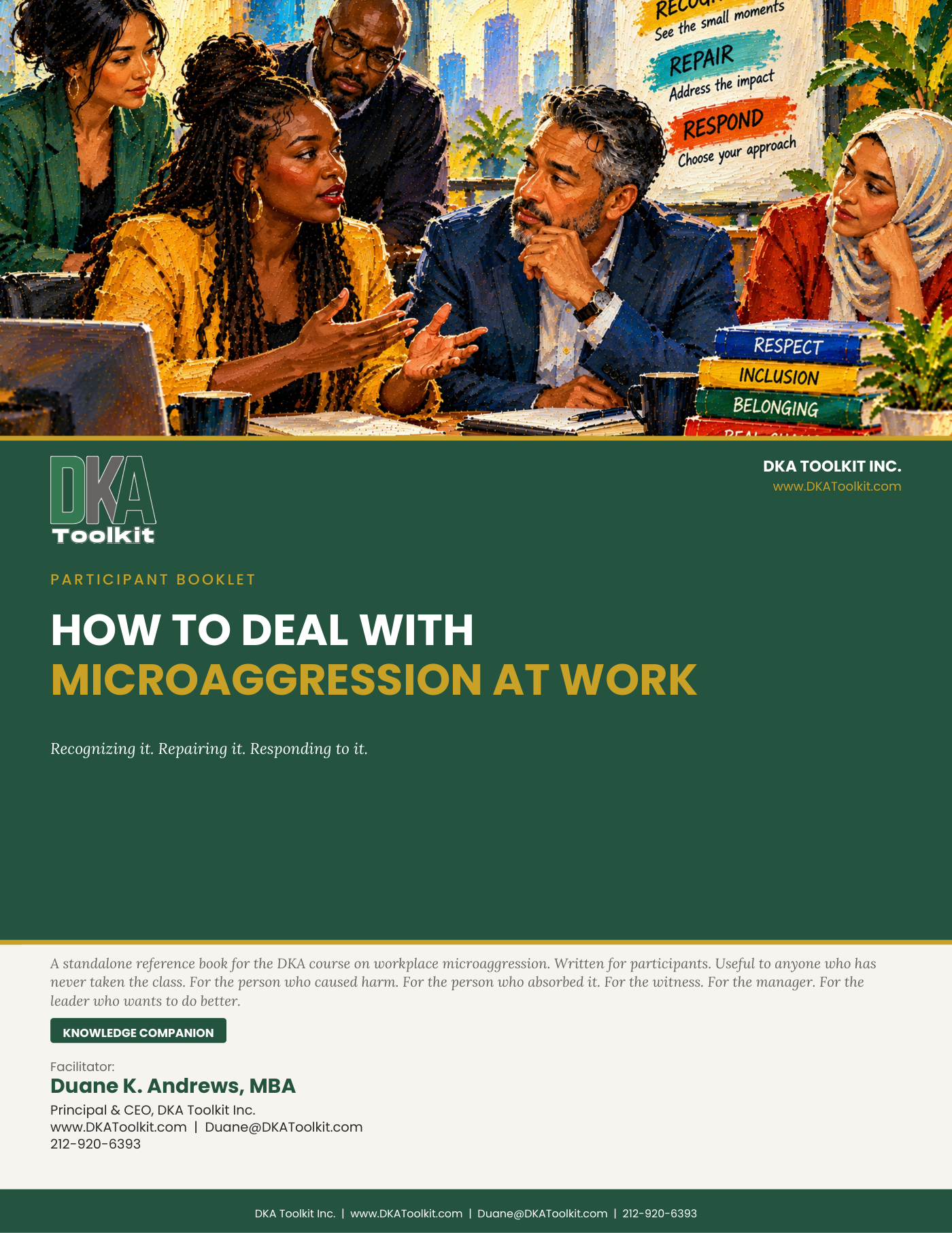 How to Deal With Microaggression at Work Participant Booklet