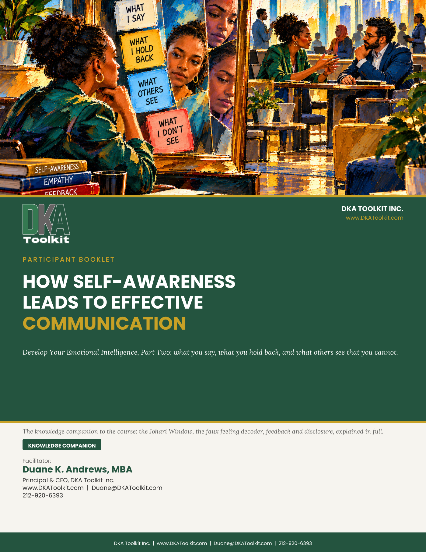 How Self-Awareness Leads to Effective Communication Participant Booklet