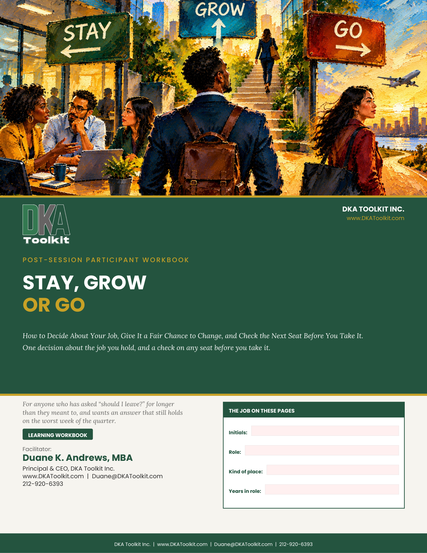 Stay, Grow or Go Workbook (Fillable PDF)